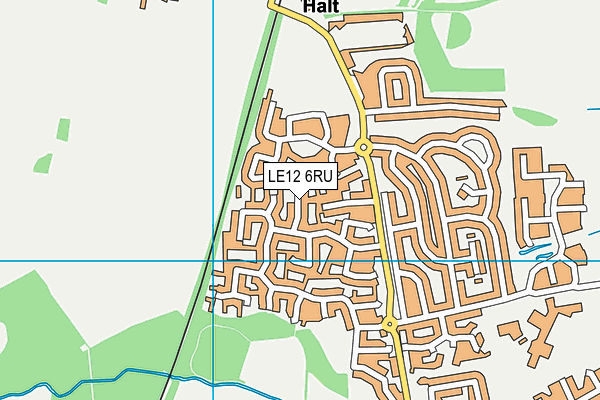 LE12 6RU map - OS VectorMap District (Ordnance Survey)