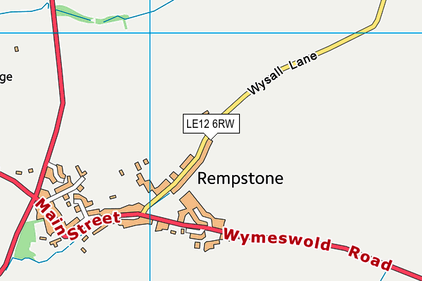 LE12 6RW map - OS VectorMap District (Ordnance Survey)