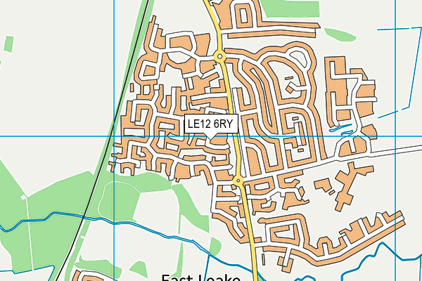 LE12 6RY map - OS VectorMap District (Ordnance Survey)