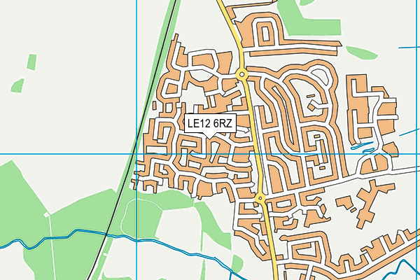 LE12 6RZ map - OS VectorMap District (Ordnance Survey)
