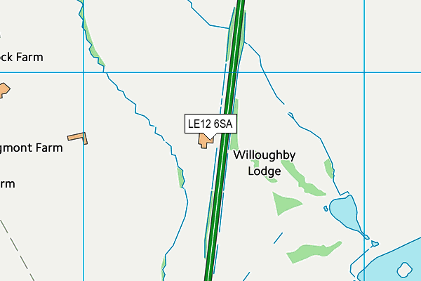 LE12 6SA map - OS VectorMap District (Ordnance Survey)