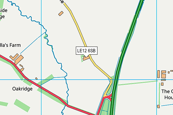 LE12 6SB map - OS VectorMap District (Ordnance Survey)