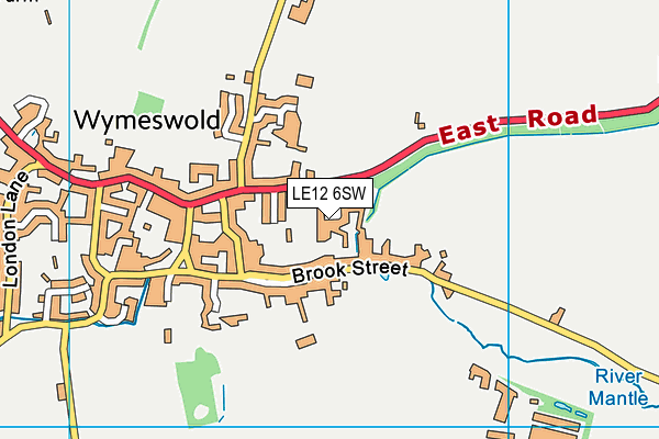 LE12 6SW map - OS VectorMap District (Ordnance Survey)