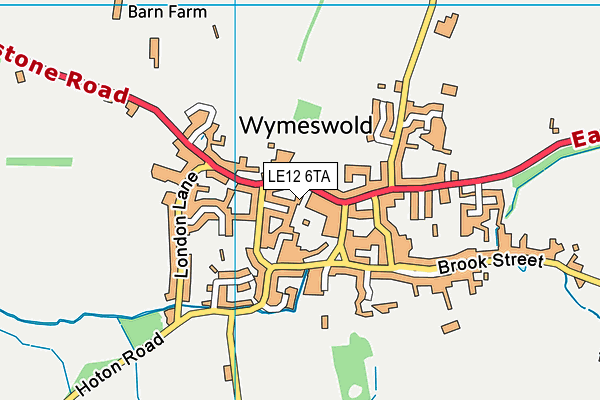 LE12 6TA map - OS VectorMap District (Ordnance Survey)