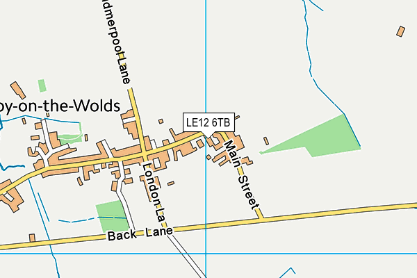 LE12 6TB map - OS VectorMap District (Ordnance Survey)