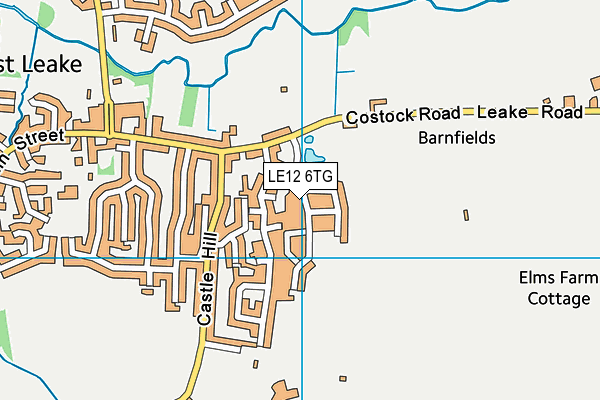 LE12 6TG map - OS VectorMap District (Ordnance Survey)