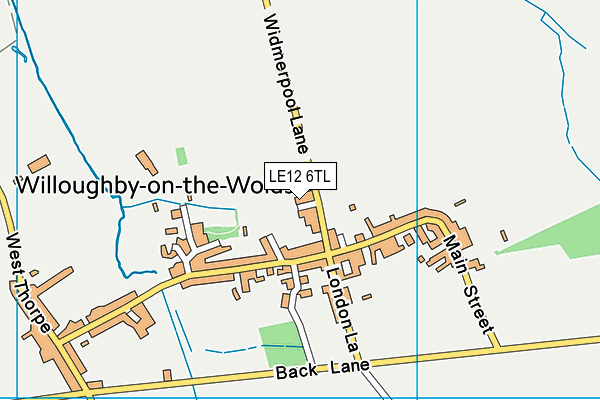 LE12 6TL map - OS VectorMap District (Ordnance Survey)
