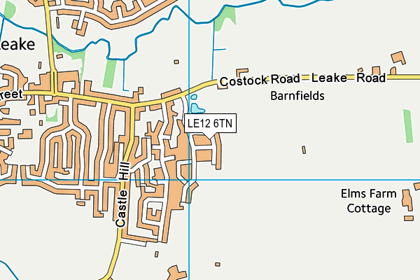 LE12 6TN map - OS VectorMap District (Ordnance Survey)
