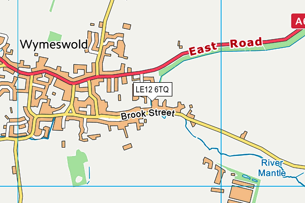 LE12 6TQ map - OS VectorMap District (Ordnance Survey)