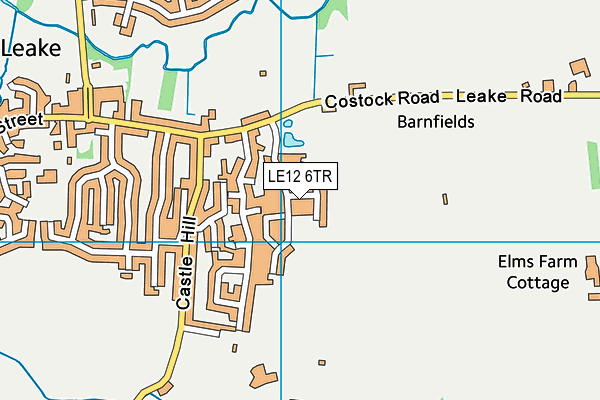 LE12 6TR map - OS VectorMap District (Ordnance Survey)