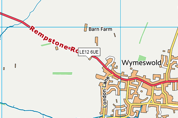 LE12 6UE map - OS VectorMap District (Ordnance Survey)