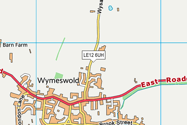 LE12 6UH map - OS VectorMap District (Ordnance Survey)