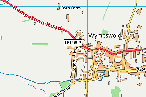 LE12 6UP map - OS VectorMap District (Ordnance Survey)