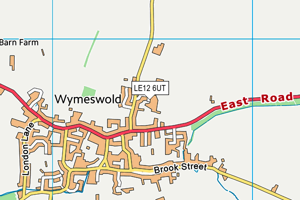 LE12 6UT map - OS VectorMap District (Ordnance Survey)