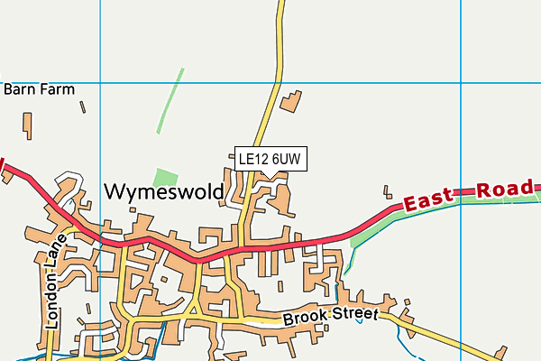 LE12 6UW map - OS VectorMap District (Ordnance Survey)