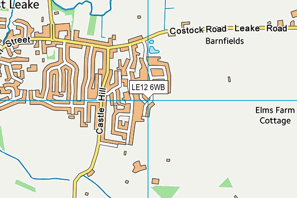 LE12 6WB map - OS VectorMap District (Ordnance Survey)