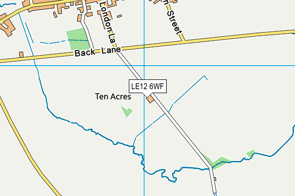 LE12 6WF map - OS VectorMap District (Ordnance Survey)