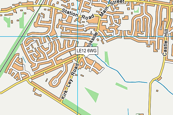 LE12 6WG map - OS VectorMap District (Ordnance Survey)