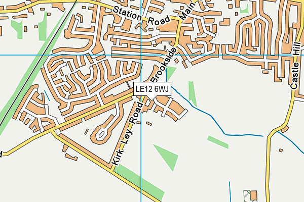 LE12 6WJ map - OS VectorMap District (Ordnance Survey)