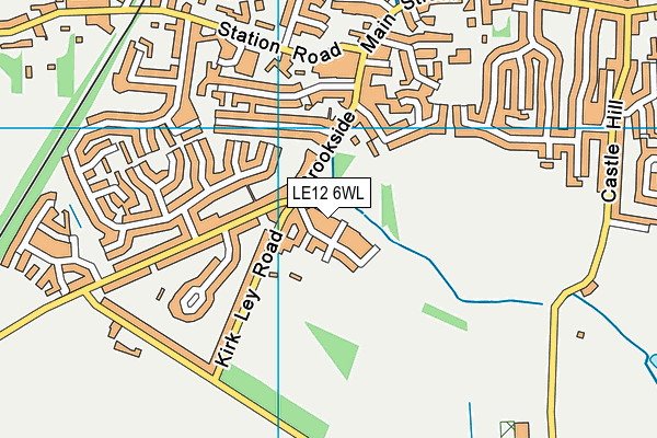 LE12 6WL map - OS VectorMap District (Ordnance Survey)