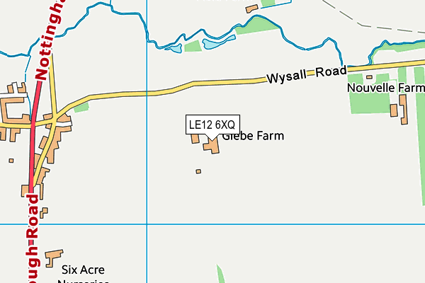 LE12 6XQ map - OS VectorMap District (Ordnance Survey)