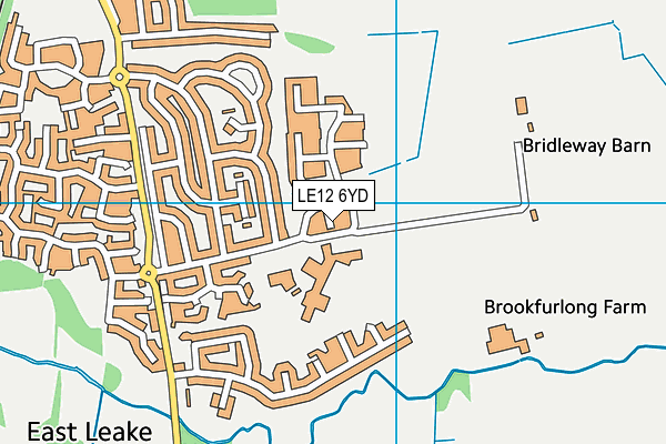 LE12 6YD map - OS VectorMap District (Ordnance Survey)