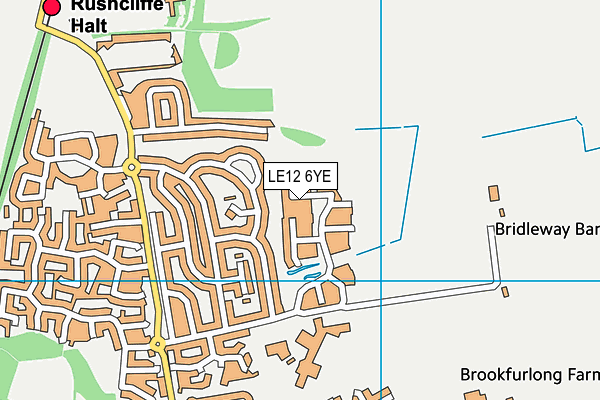LE12 6YE map - OS VectorMap District (Ordnance Survey)