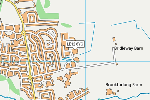 LE12 6YG map - OS VectorMap District (Ordnance Survey)