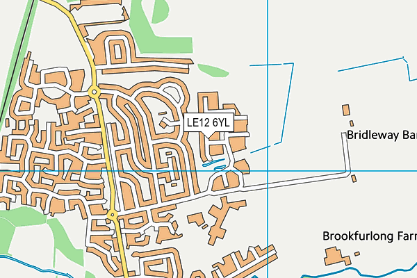 LE12 6YL map - OS VectorMap District (Ordnance Survey)