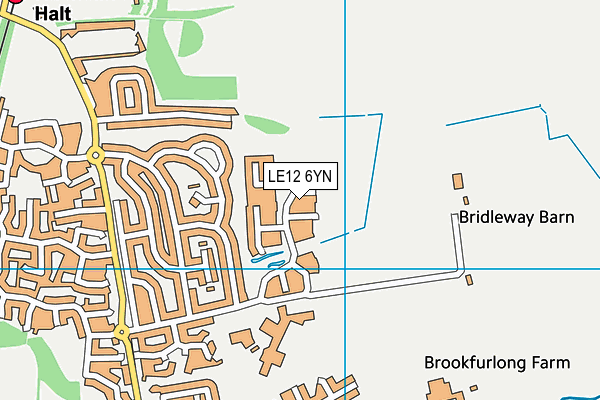 LE12 6YN map - OS VectorMap District (Ordnance Survey)