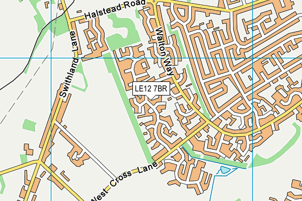LE12 7BR map - OS VectorMap District (Ordnance Survey)