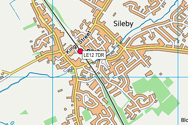 LE12 7DR map - OS VectorMap District (Ordnance Survey)