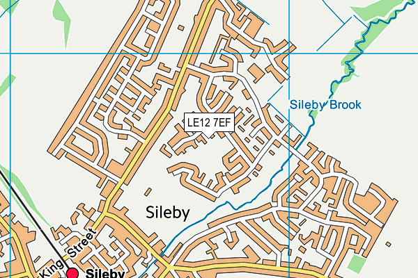 LE12 7EF map - OS VectorMap District (Ordnance Survey)