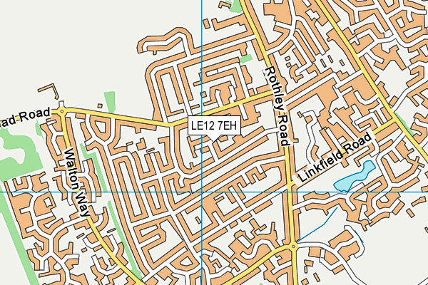 LE12 7EH map - OS VectorMap District (Ordnance Survey)