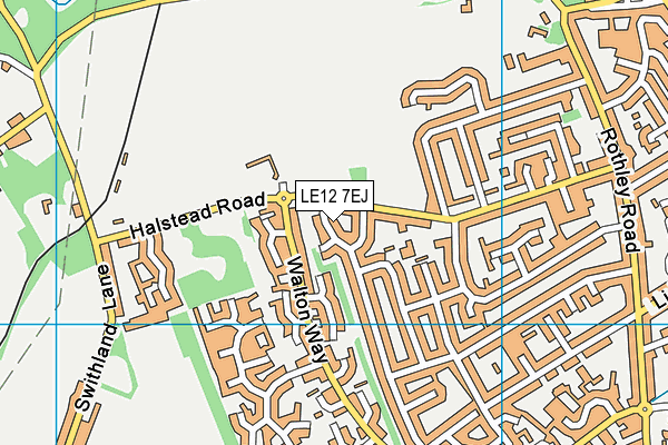 LE12 7EJ map - OS VectorMap District (Ordnance Survey)