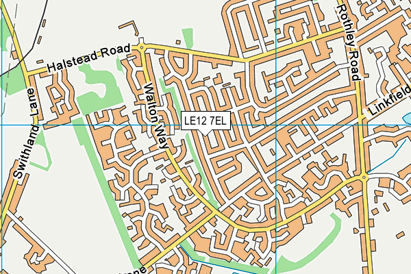 LE12 7EL map - OS VectorMap District (Ordnance Survey)