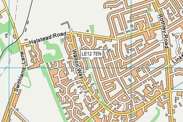 LE12 7EN map - OS VectorMap District (Ordnance Survey)