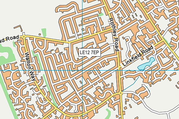 LE12 7EP map - OS VectorMap District (Ordnance Survey)