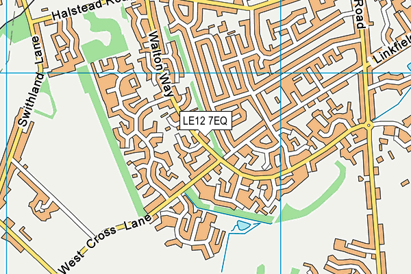 LE12 7EQ map - OS VectorMap District (Ordnance Survey)