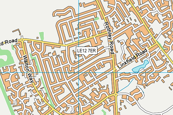 LE12 7ER map - OS VectorMap District (Ordnance Survey)