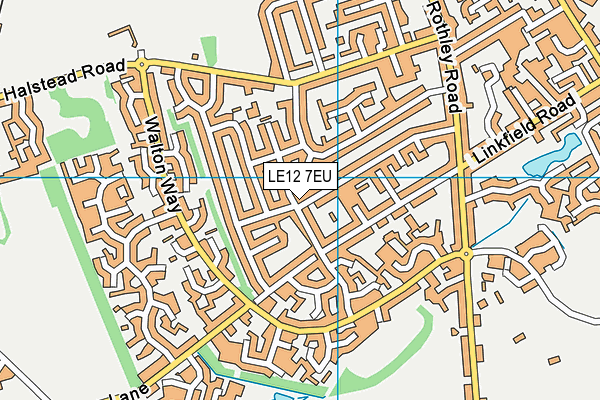LE12 7EU map - OS VectorMap District (Ordnance Survey)