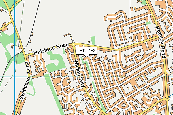 LE12 7EX map - OS VectorMap District (Ordnance Survey)