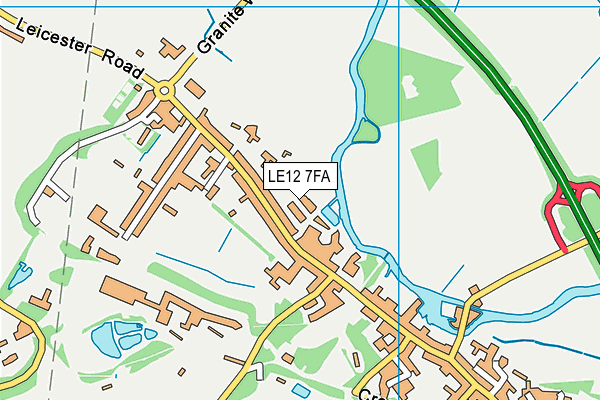 LE12 7FA map - OS VectorMap District (Ordnance Survey)
