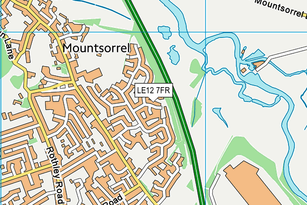 LE12 7FR map - OS VectorMap District (Ordnance Survey)