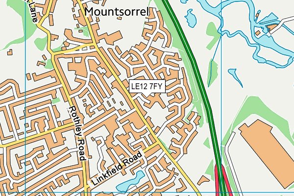 LE12 7FY map - OS VectorMap District (Ordnance Survey)