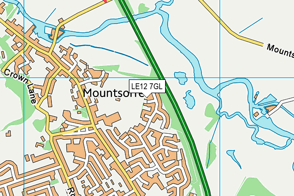 LE12 7GL map - OS VectorMap District (Ordnance Survey)