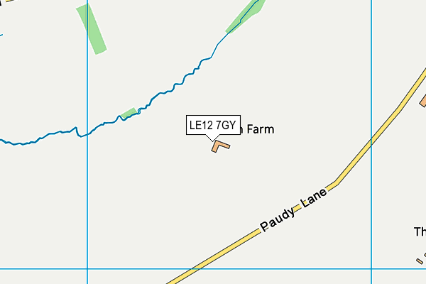 LE12 7GY map - OS VectorMap District (Ordnance Survey)