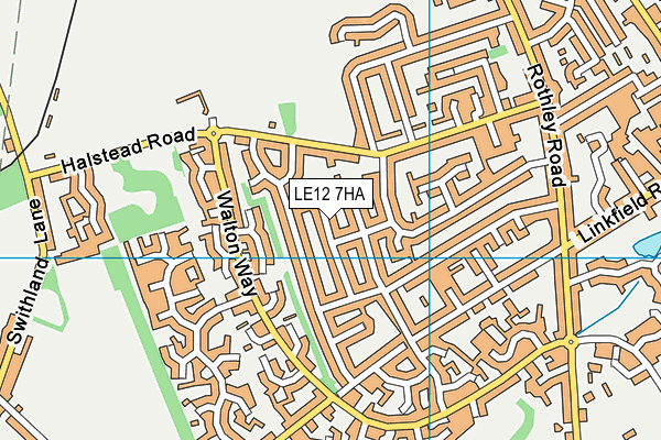 LE12 7HA map - OS VectorMap District (Ordnance Survey)