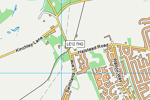 LE12 7HG map - OS VectorMap District (Ordnance Survey)