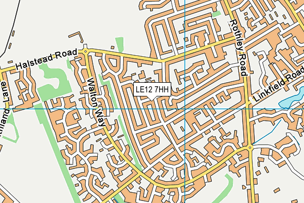 LE12 7HH map - OS VectorMap District (Ordnance Survey)